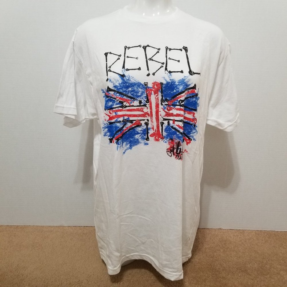 Abbey Dawn shirt Large Rockin' Rebel UK Flag Avril Lavigne band merch